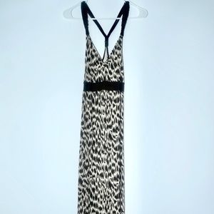 Brown and Cream Maxi Dress - Size M